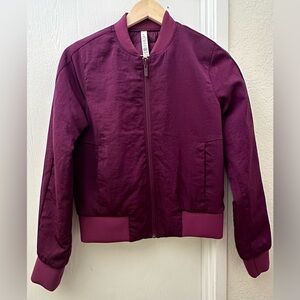 lululemon athletica Maroon Bomber Jacket